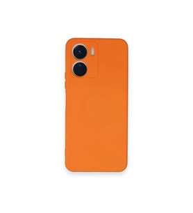 Newface Vivo Y16 Kılıf Nano içi Kadife Silikon - Turuncu