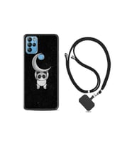 General Mobile Gm21 Pro Kılıf Resimli Desenli Silikon Boyun Askılı Panda Moon 18mate10lite