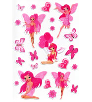 Sticker Kabartmalı A4 boyutunda Stiker Defter, planlayıcı etiket (Lim048) - Peri Kızlar