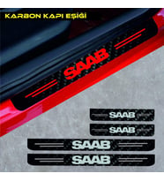 Saab 900 İçin Uyumlu Aksesuar Oto Kapı Eşiği Sticker Karbon 4 Adet