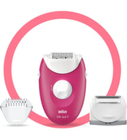 Braun Silk-épil 3 3410 Epilatör Ahududu Pembe - 2 Ek Parçalı Kablolu Epilatör / Epilasyon