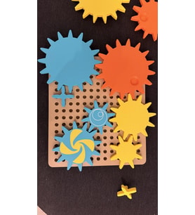 Northcity 3D Baskı Dişli Çarklar Puzzle Tahtası - Döner Zincirleme Dişli Seti, Montessori Fen ve Mekanik Öğretim Materyali