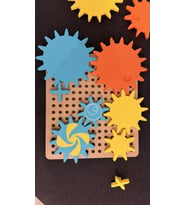 Northcity 3D Baskı Dişli Çarklar Puzzle Tahtası - Döner Zincirleme Dişli Seti, Montessori Fen ve Mekanik Öğretim Materyali