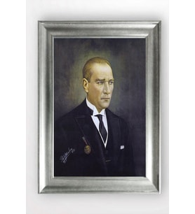 Gümüş Çerçeveli Atatürk Tablo a750