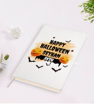 BK Gift Kişiye Özel Happy Halloween Tasarımlı Beyaz Defter-16
