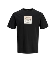JACK JONES Erkek Bisiklet Yaka Tişört 12290856 (Siyah)