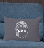 BK Gift Anneler Günü Tasarımlı Premium Kumaş Antrasit Dikdörtgen Kırlent Yastık, Anneler Günü Hediyesi, Ev Dekorasyonu-4