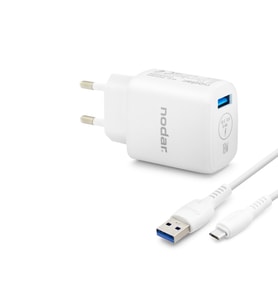 Micro Usb Qc 3.0 Hızlı Şarj Seti 18W 3.4A Usb Adaptörlü - Beyaz ND1009