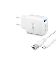 Micro Usb Qc 3.0 Hızlı Şarj Seti 18W 3.4A Usb Adaptörlü - Beyaz ND1009