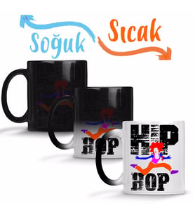 Hip Hop Müzik Sihirli Kupa Bardak Porselen