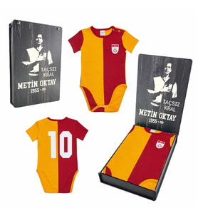 Galatasaray Orijinal Metin Oktay Body Zıbın Özel Tasarım Retro Ahşap Kutulu (Kırmızı)