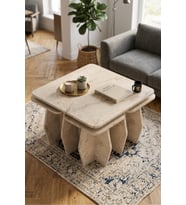 Orta Sehpa Ve Zigon Sehpa 5'li Set Modern Çok Amaçlı Salon Oturma Odası