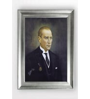 Gümüş Çerçeveli Atatürk Tablo cv1297