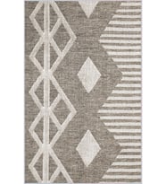 Eliana Home Baskılı, Yıkanabilir Kaymaz Taban Salon Halısı LNA0166-SM26 100x150 cm (Kahverengi)