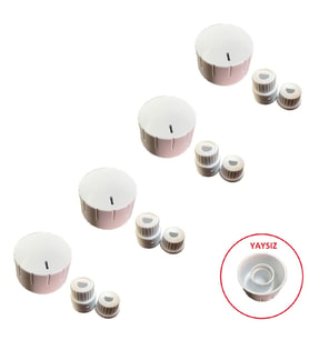 Minisan Düğme 4 lü Takımı Ankastre Set Üstü Ocak Düğmesi - Tip 3 Beyaz (YAYSIZ) Görselle Eşleştiriniz