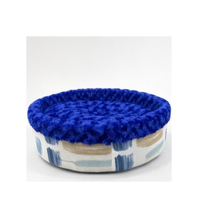 Renkli Peluş Simit Yatak, Yumuşak ve Rahat, 50x50x15 cm