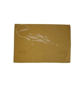 Amerikan Servis Bardak Altlığı Set Denim Balık Baskılı 35 x 50 Cm 