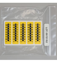 Farnell 10 Adet Thermindex 8A 40-71°C Geri Dönüşsüz Isı Gösterge Bandı Sıcaklık Etiket Şeridi Isı Gösterge Etiketi 522958