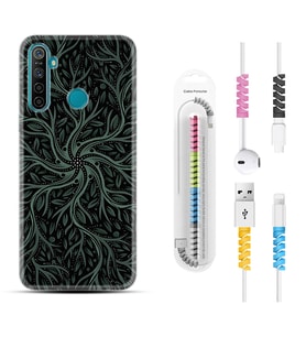 Realme 5i 5 Pro 6i 7 Pro 8 Kılıf Kablo Koruma Spiral Silikon Sarmaşıklar 1675