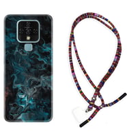 Tecno Camon 16 18P Pova Kılıf Boyun Asklı Rasta Silikon Colorful Abstract 1384