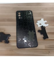 OPPO A55 Uyumlu  Aynalı Desenli Kaliteli Silikon Telefon Kılıfı (Siyah)