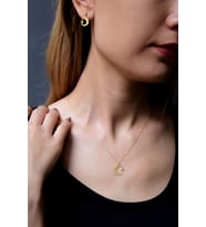 925 Ayar Gümüş Gold Atatürk Silüeti Kolye Ve Küpe Takım Atatürk