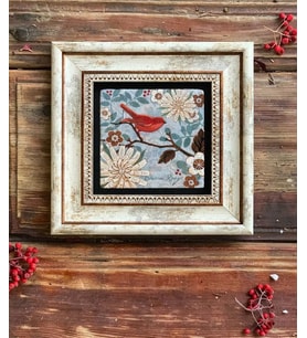 Çerçeveli Taş Duvar Dekoru 20x20 Kuş