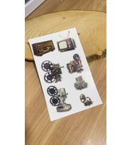 Vintage Set a5 Boyutunda 2 sayfa 14 adet Sticker