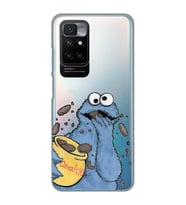 Redmi 10 2022 Uyumlu Susam Sokağı Kurabiye Canavarı Desenli Şeffaf Telefon Kılıfı