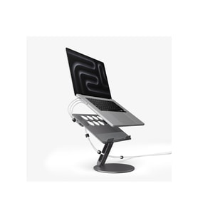 Ayarlanabilir Laptop Masa Standı, Kablo Düzenleyici, Space Gray