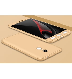 Xiaomi Redmi Note 4x Kılıf Zore Kamera Korumalı 360 Tam Koruma Gold