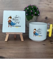 Kadın İngilizce Öğretmeni Hediye Seti Kupa Bardak T Kulplu ve Dekoratif Taş Öğretmenler Günü Hediyesi (Model 5)