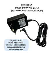 Arçelik 36V 600mA DİKEY SÜPÜRGE ŞARJI ARÇELİK-BEKO-GRUNDIG-XIAOM (Siyah)