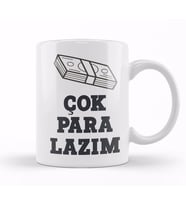 Komik Söz Çok Para Lazım Kupa Bardak Porselen