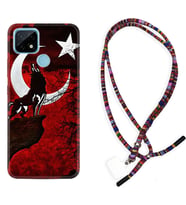 Realme C11 C21 C21Y C25Y C11 2021 Kılıf Boyun Asklı Rasta Silikon Wolf and Moon 2 1381