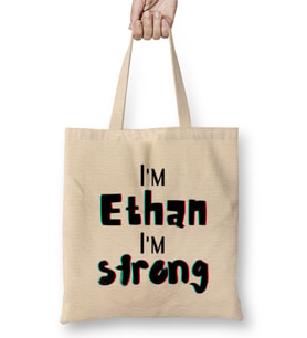 Ethan Name personalized Custom vintage Retro Rainbow Design Gift Baby-Gift For Him Bez Çanta Uzun Saplı