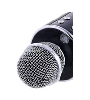 Şarj Edilebilir Telefon ve Usb Bağlantılı Karaoke Mikrofon Siyah Siyah
