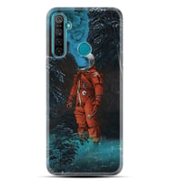 Realme 5i 5 Pro 6i 7 Pro 8 Kılıf Desemli Silikon Astronot Smoke 1769