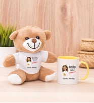Kişiye Özel Ruh Eşimi Nasıl Bulayım Esprili Peluş Ayı ve Sarı Kupa
