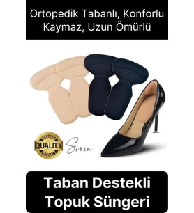 Premium Kullanışlı Yeni Nesil Taban Destekli Ped Vurma Önleyici T Şekilli Topuklu Ayakkabı Konforlu