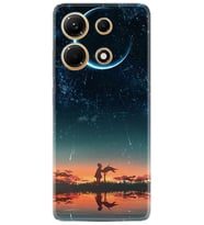 Infınix Note 30 Kılıf Silikon Desen Özel Seri Ay ve Kız 1720