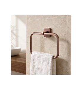 Mat Bakır Eskitme Gold Pirinç Kare Banyo Havluluk