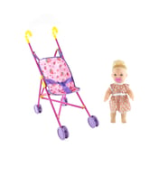 Oyuncak Ağlayan Bebek Baston Pusetli Set
