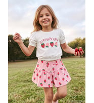 Civil Girls Strawberry 2-5 Yaş Tişört - Kırık Beyaz