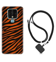 Tecno Camon 16 18P Pova Kılıf Boyun Askılı Silikon Leopar Yeni 1676