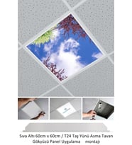 Asma Tavan Led-60cmx60cm-sıva Altı-54w-6500k-led Panel-led Armatür- 60x60 Taş Yünü Asma Tavan Ledi