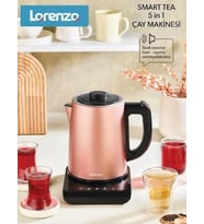 Lorenzo Smart Tea 5 in 1 Konuşan Çaycı Rose LRZ-1113 (Siyah-Rose Gold)