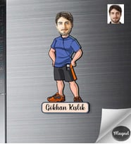 Kişiye Özel Fitness Erkek Ahşap Magnet -1
