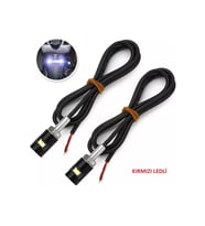 Motosiklet Plaka Lambası Takım Kırmızı Ledli 2 Li Set, Su Geçirmez