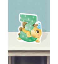 Baby Dinozor Temalı Ayaklı Rakam Panosu - 3 Yaş (40 cm)